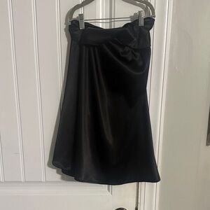 Elegant Black Satin tube dress